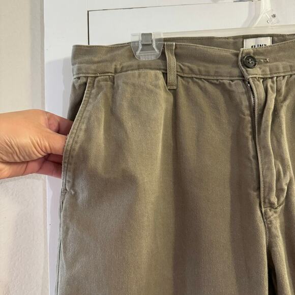 Flint and Tinder Slim Fit Men’s Chino Pant Size 34 Green Organic Cotton - Picture 3 of 8
